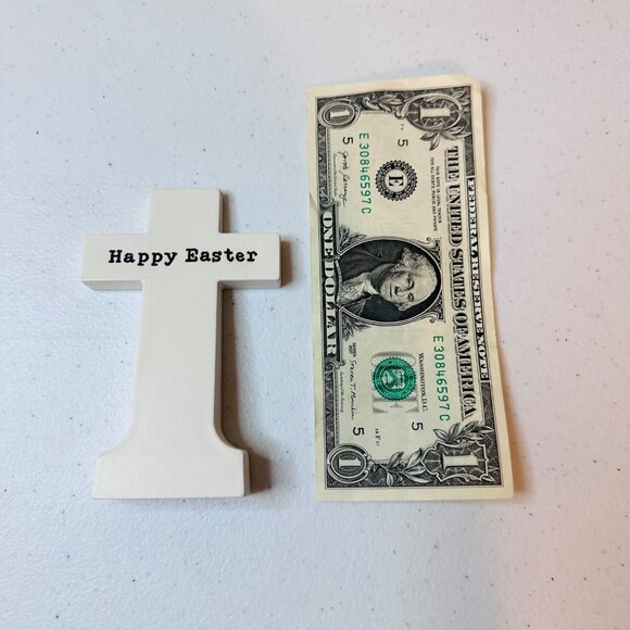 Small Easter Cross decoration Reversible tiered tray - he is risen-Happy Easter - Picture 4 of 8